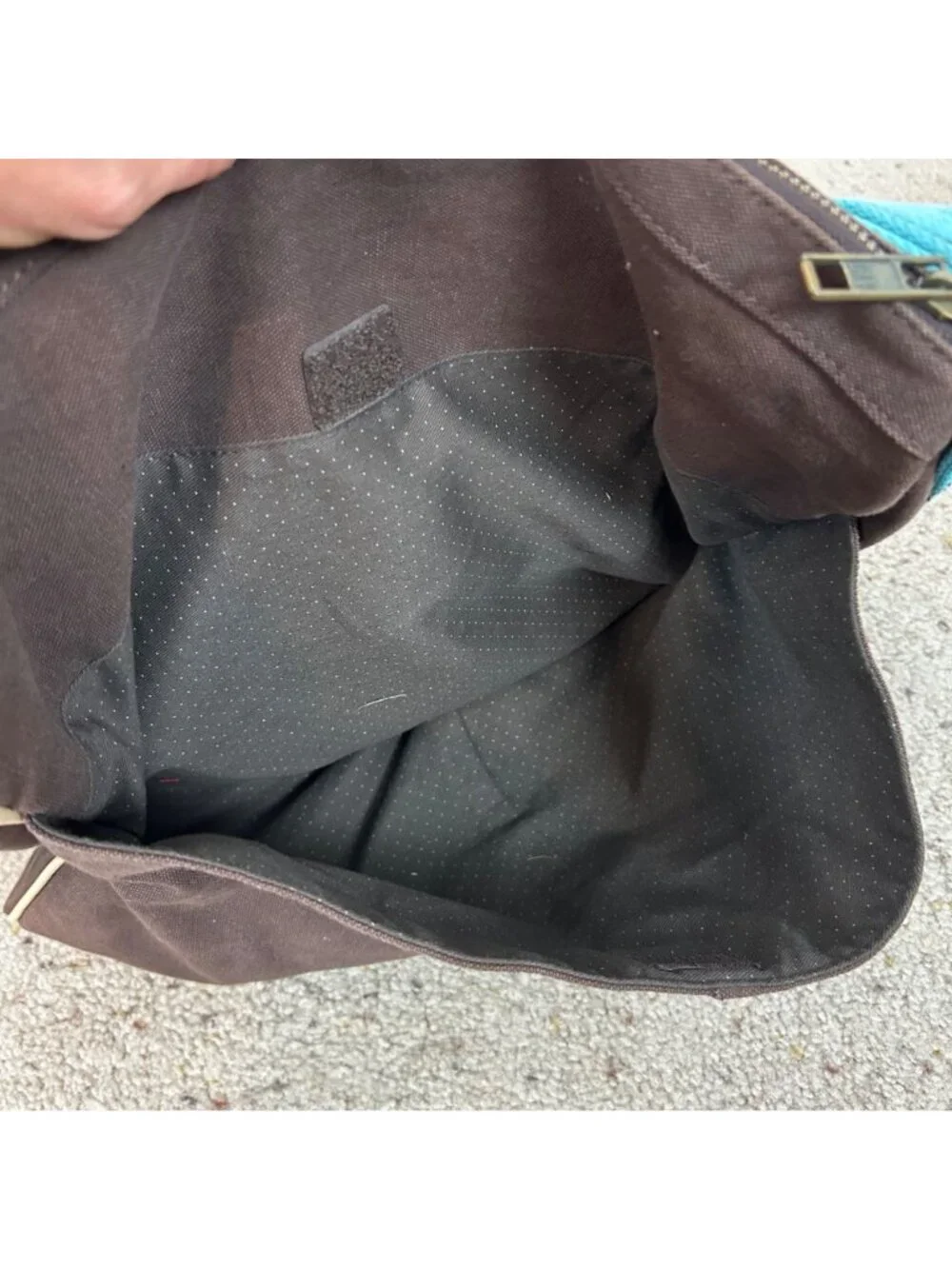 Y2K Gap 2000s 2006 Brown Canvas Messenger Bag Laptop School Travel Commute